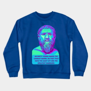 Plato Portrait and Quote Crewneck Sweatshirt